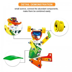 5 In 1 Screw Nut Assembly Toy Set Brinquedos Montados DIY Robot Aircraft Car Models Kids Plastic Building Blocks Education Toys
