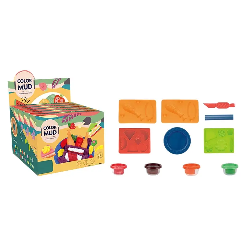 Children Educational Funny Dough Set Play Accessories Kit Creative DIY Colored Mud Plastic Cutter Molds Kid Clay Play Toys ( (3)