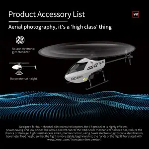 C129V2 Helicopter Toy Altitude Holding 360 Degrees Roll Remote Control Drone