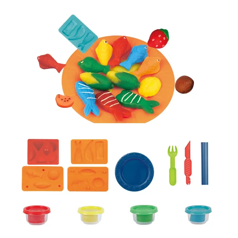 Kids Safe Intelligent DIY Air Dry Plasticine Soft Clay Toy Set Children Early Childhood Educational Modeling Play Dough wi (