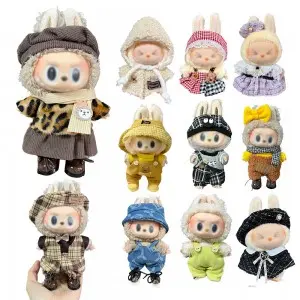 Kids Educational Doll Dress-up Game Premium Stylish Outfit Accessories 17cm Doll Clothes for Play & Display (No Doll)
