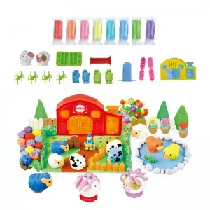 Custom Children Montessori Educational Farm Clay Tool Mold Kit Toddler Intelligent DIY Dough Toy for Kids