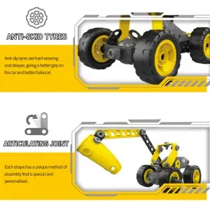 112pcs 10 In 1 Electric Engineering Construction Truck Set Creative Assembly Toys for Boys 6-12