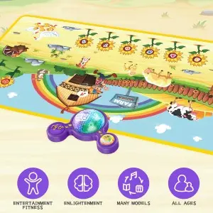 Toddler Music Learning Mat with 9 Farm Sounds & Q&A Mode – Interactive Educational Toy Gift Ages 1-3