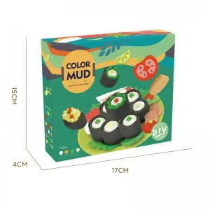 Children Montessori Sushi DIY Clay Tool Kit Playdough Rollers and Cutters Creative Color Plasticine Toys for Kids Boys Girls