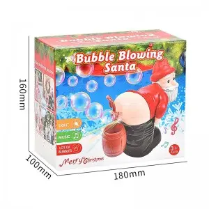 Kids Electric Automatic Santa Clause Bubble Maker Toys With Light & Music Outdoor Fun & Festive Gift Idea Christmas Gags