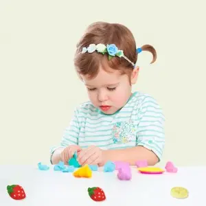Kids Colorful Plasticine Popsicle Made DIY Plastic Cutter Roller Set Montessori Ice Cream Maker Clay Mold Kit for Children