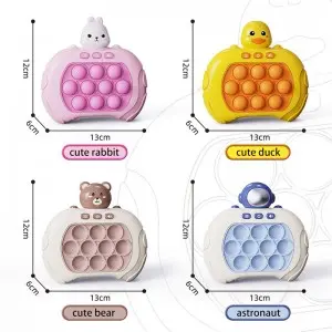 Anti Stress Sensory Bubble Pop Fidget Toys Electric Decompression 4 Modes Handled Flashing Game Console Toys for Kids And Adults