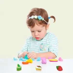 Children Art and Craft Non Toxic Plasticine Mould Kit Kids Educational DIY Color Clay Tool Party Birthday Cake Play Dough Set