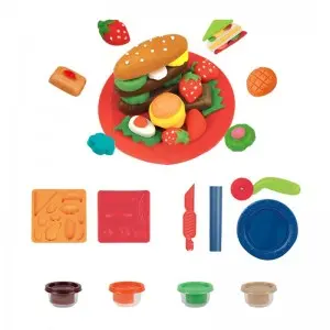 Creative Kids Air Dry Clay Modeling Art and Craft Kit Preschool Children DIY Sandwich Breakfast Plasticine Toys Developing Play Dough