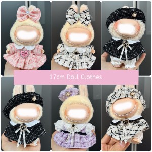 Kids Educational Doll Dress-up Game Premium Stylish Outfit Accessories 17cm Doll Clothes for Play & Display (No Doll)