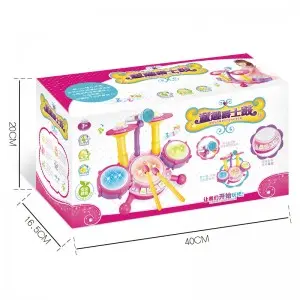 Baby Montessori Music Instrument Toddler Musical Beating Tambourine Kit Educational Microphone Jazz Drum Toy Set for Kids