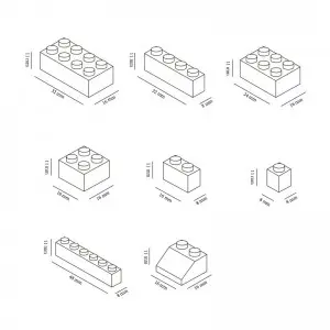 1000 PCS Building Blocks Kids Education Classic Basic Brick Particle Construction Toy Set Compatible with Major Brands