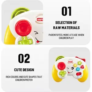Infant Sensory Stimulation Development Toys Pretend Video Game Montessori Educational Baby & Toddler Toys with Light and Music
